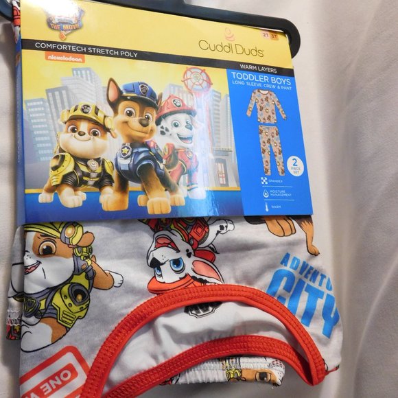 Cuddl Duds Paw Patrol The Movie Warm Layers 2 Piece Set Size 2T/3T NEW - Picture 1 of 5